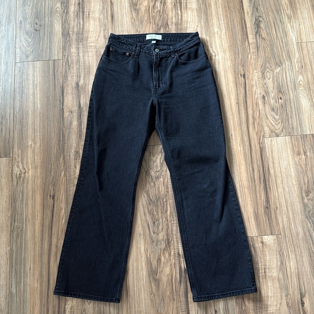 Abercrombie & Fitch Women's High Rise Jeans - Dark Blue